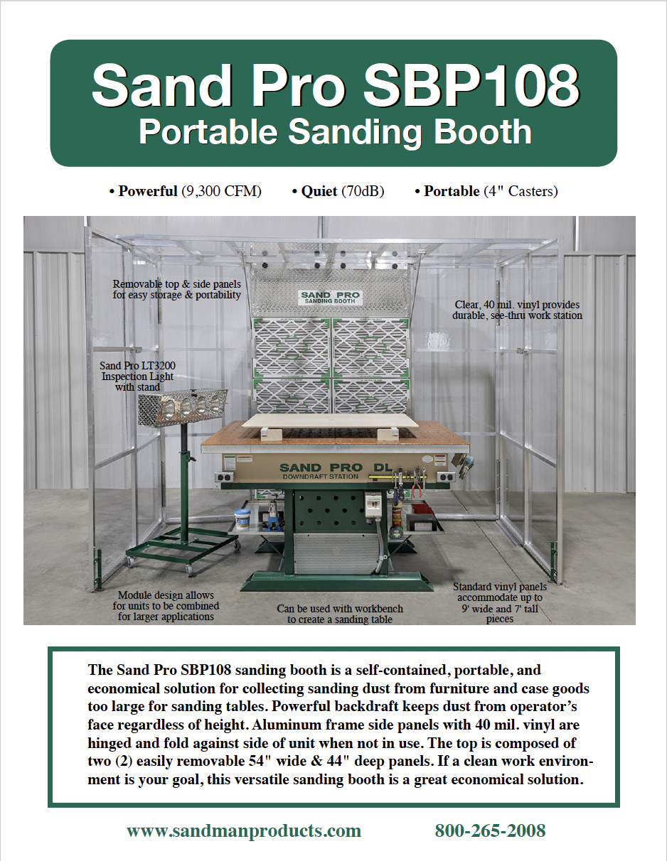 Sand Pro SBP108 Booth Information